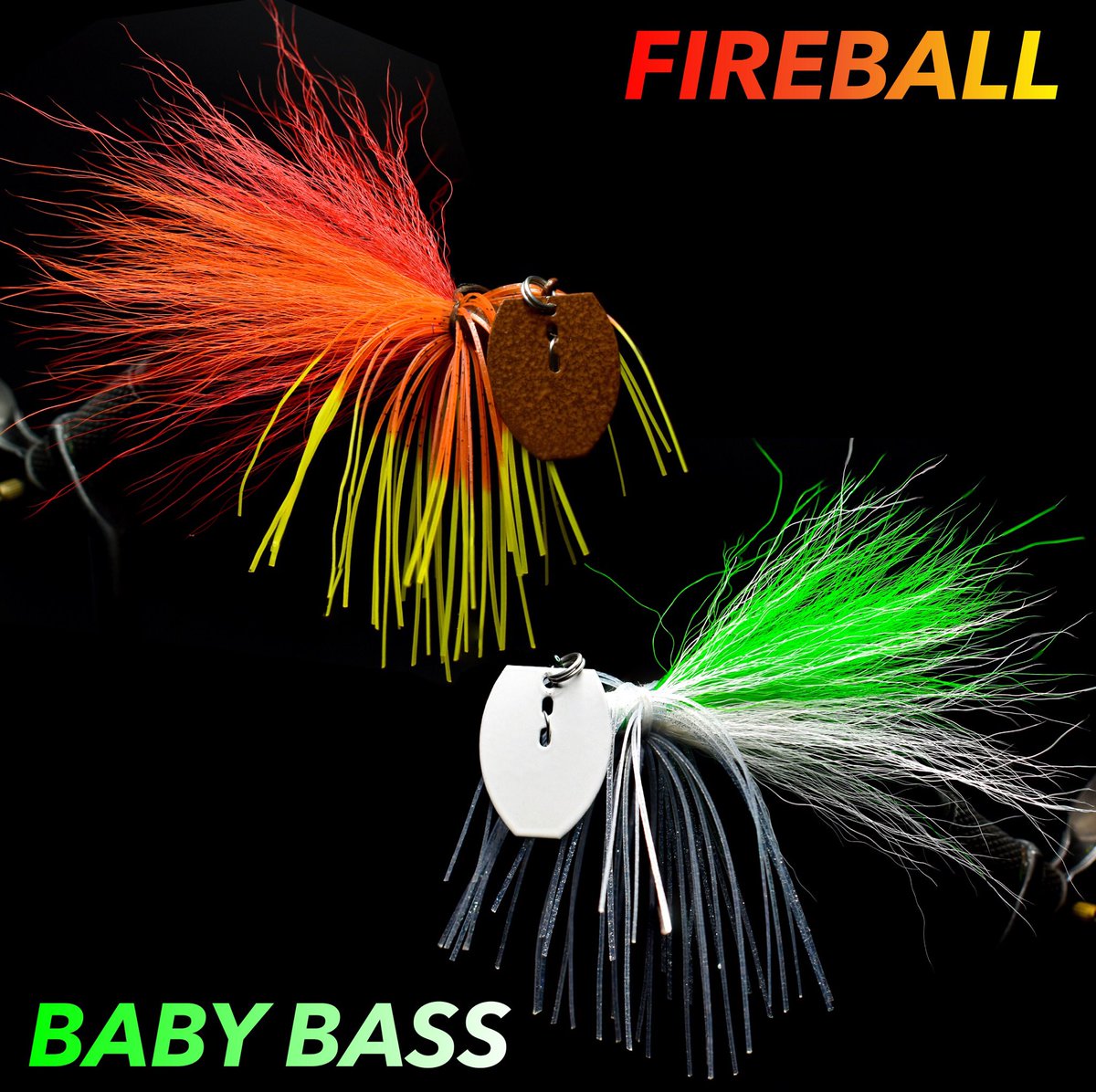 NCB_LureCo's tweet image. #12daysOfNCB Day 11/12
Two new Hybrid Vibe patterns are available: Fireball (top) and Baby Bass (bottom). Check them out today exclusively at natescustombaits.com!