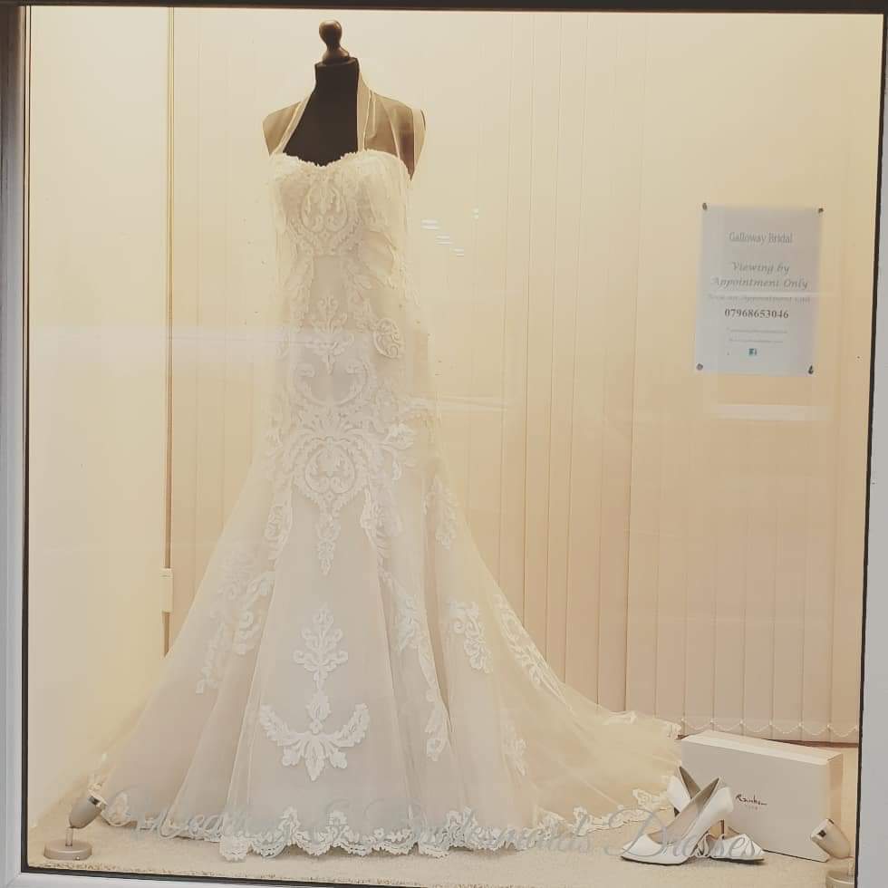 GallowayBridal's tweet photo. #dressofthemonth #gallowaybridal RRP £1200 GB Price £700. #shoplocalstranraer Ax https://t.co/THRFwDm00Y