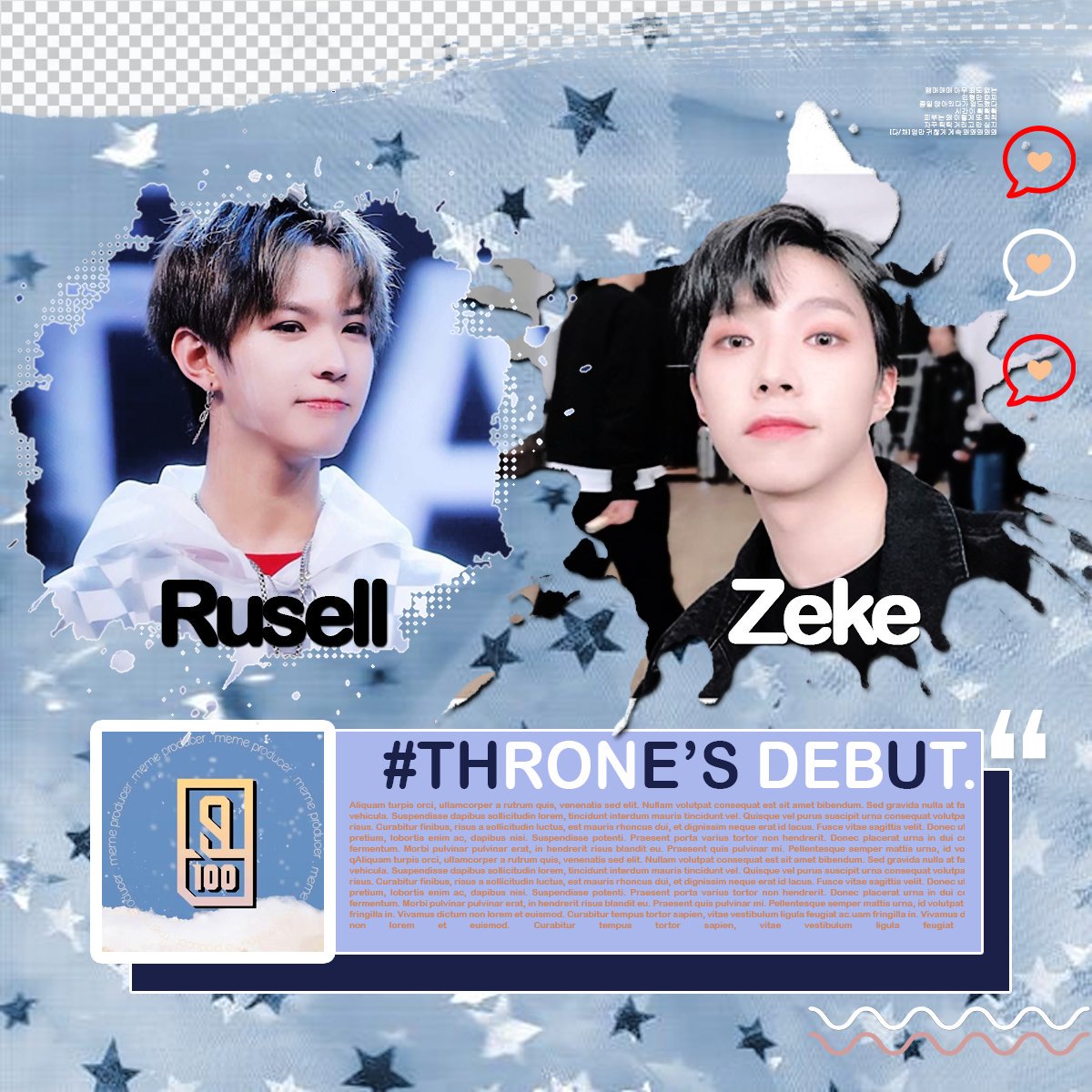 memeprod's tweet photo. ㅤㅤ- ̗̀ #MELIEsTHRONE › 19O1O6.

Nuestros queridos Zeke y Russell se encuentran listos para presenciar el debut de Throne. Nos emociona poder ser partícipes de tan ansiado evento. ¡Le deseamos toda la suerte en éste proyecto! https://t.co/YhmJYPHPMh