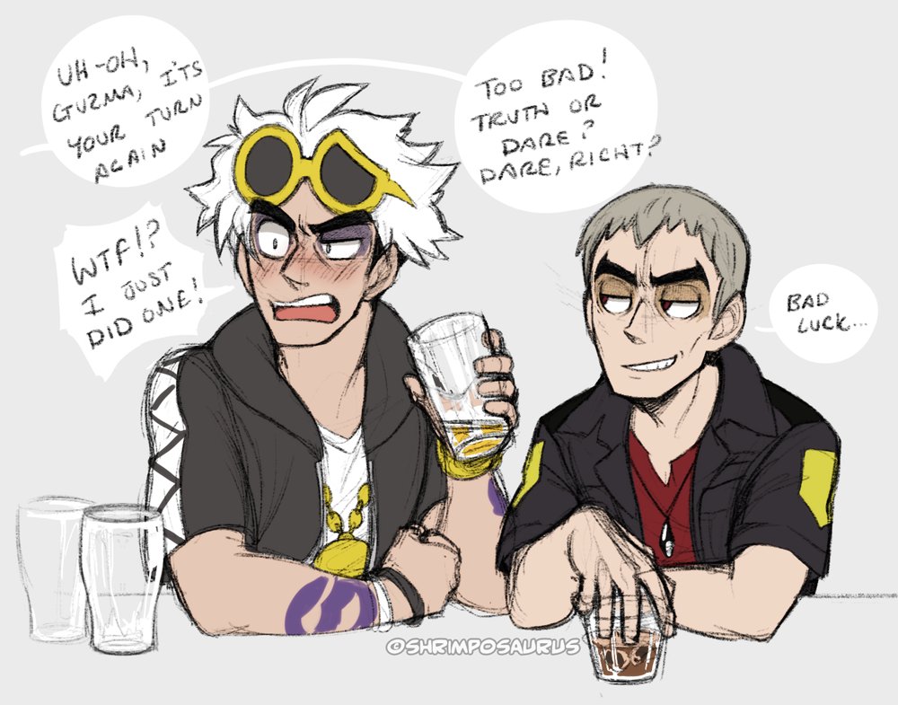 Going out for drinks with the squad. #pokemon #PokemonSunandMoon #guzma #pokemonguzma #plumeria #pokemonplumeria #nanu #kahunananu #pokemonolivia #kahunaolivia 