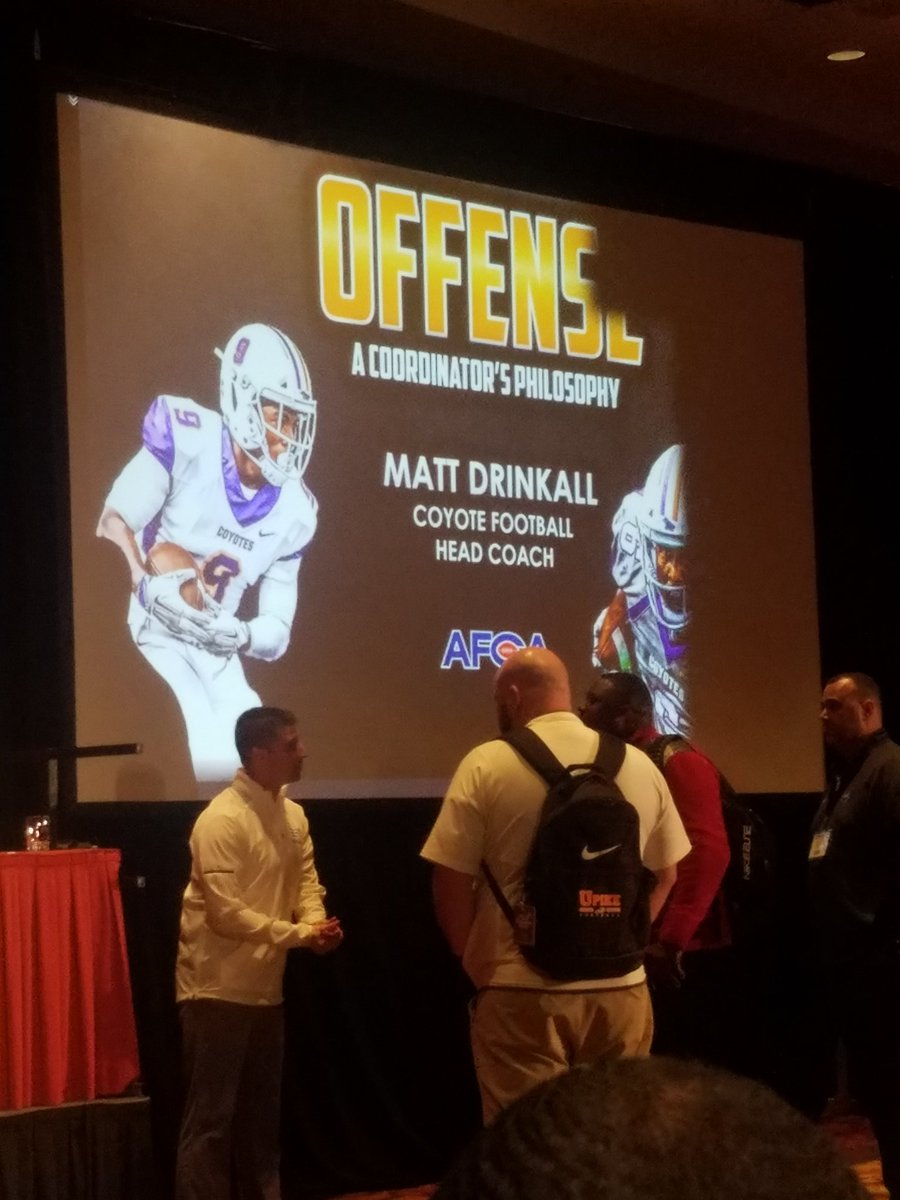CoachSilvernail's tweet image. Pumped for the final buzz session of the night! Get to see the leader of #ProjectMayham @DrinkallKWU @WeAreAFCA