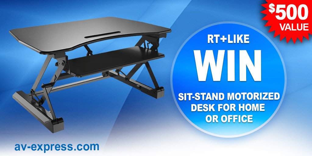 avexpress's tweet photo. #Retweet/#Like to #WIN Height Adjustable Sit and Stand Desk with drawer #Contests @avexpress. #Giveaways to #Win #FreeStuffFriday #Sweepstake https://t.co/SkC1vrjUAI https://t.co/pqJ6FaAZxh
