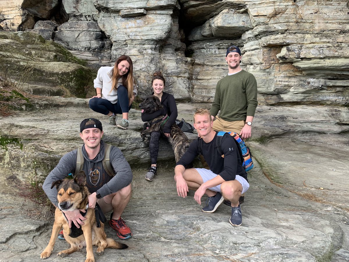 Falvey's tweet photo. We hike. #hiking #dogsofinstagram #pilotmountain https://t.co/mtsHjlD1AS