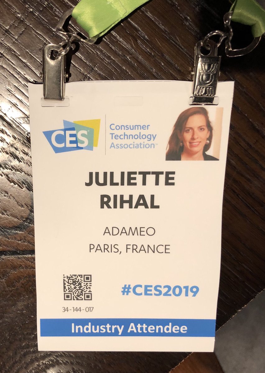 JulietteRihal's tweet photo. Au #CES2019 pour #adameo! Venez nous rencontrer sur le stand de notre partenaire #transchain https://t.co/B52y6B6QWL