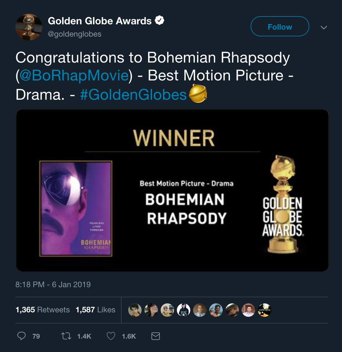 ManaByte's tweet photo. Oops. #GoldenGlobes https://t.co/aP8bTV9fzX