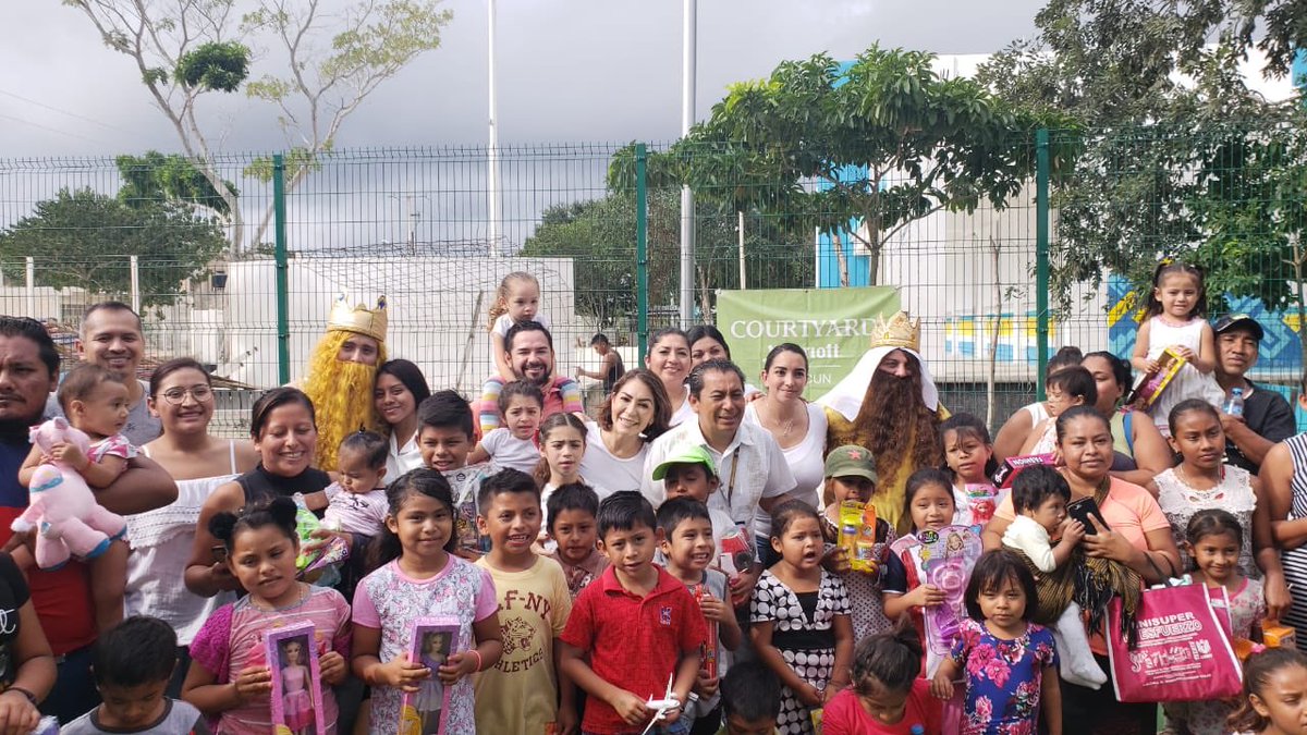 Festejo de #DiadelosReyesMagos para las familias de la comunidad Valentín II #GrupoCancun ⁦
