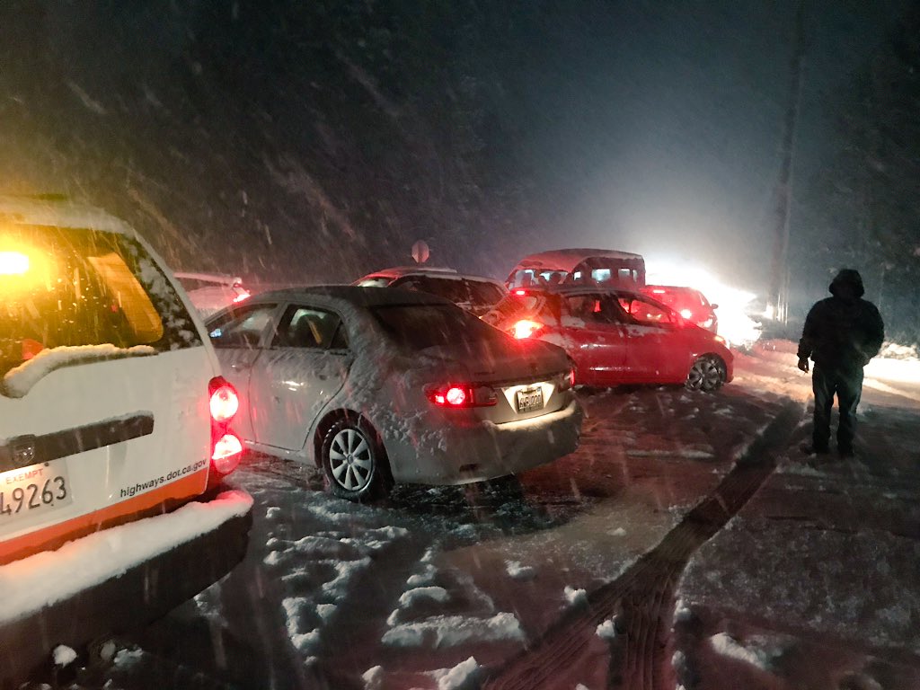 Just spoke with Cal Trans crew 50 currently closed hwy50 at Sawmill rd 1 mile east of Meyers due to multiple accident on summit waiting for crew to clear road <a href="/CBSSacramento/">CBS Sacramento</a> <a href="/CBS13Weather/">CBS13 Weather</a> <a href="/morganstu1/">Morgan Stuart</a> <a href="/GoodDaySac/">Good Day Sacramento</a>