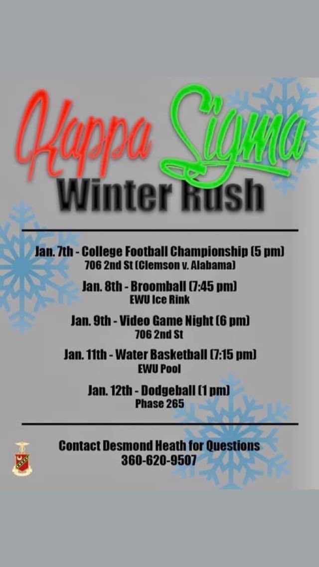 Take a look at these sweet rush week events from @EWUKappaSigma