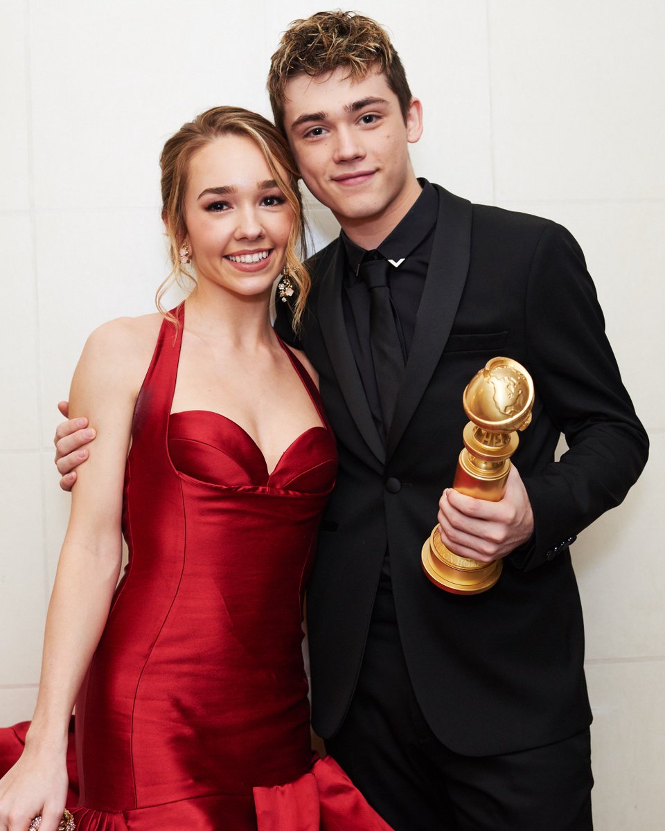 goldenglobes's tweet photo. The show is on TV, but all the celebrations and happy faces continue as our winners and presenters move through the #GoldenGlobes backstage! https://t.co/UXgMTMFHTd