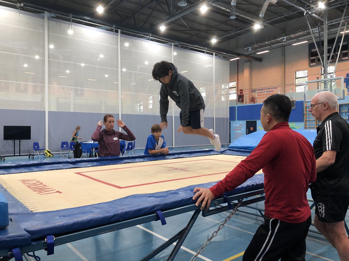 5B_atWork's tweet photo. First Day of school in the new year saw four G5 boys working with our ESPE department as the PE team train with a British Gymnastics Coach in trampolining. Excellent opportunity for all involved. #UNIS_hanoi #trampolining #5B https://t.co/CnCZ2I9NSE