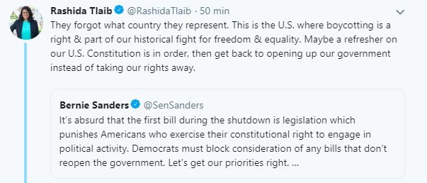 Shocked Rashida Tlaib would use this argument. Misleading and dishonest.