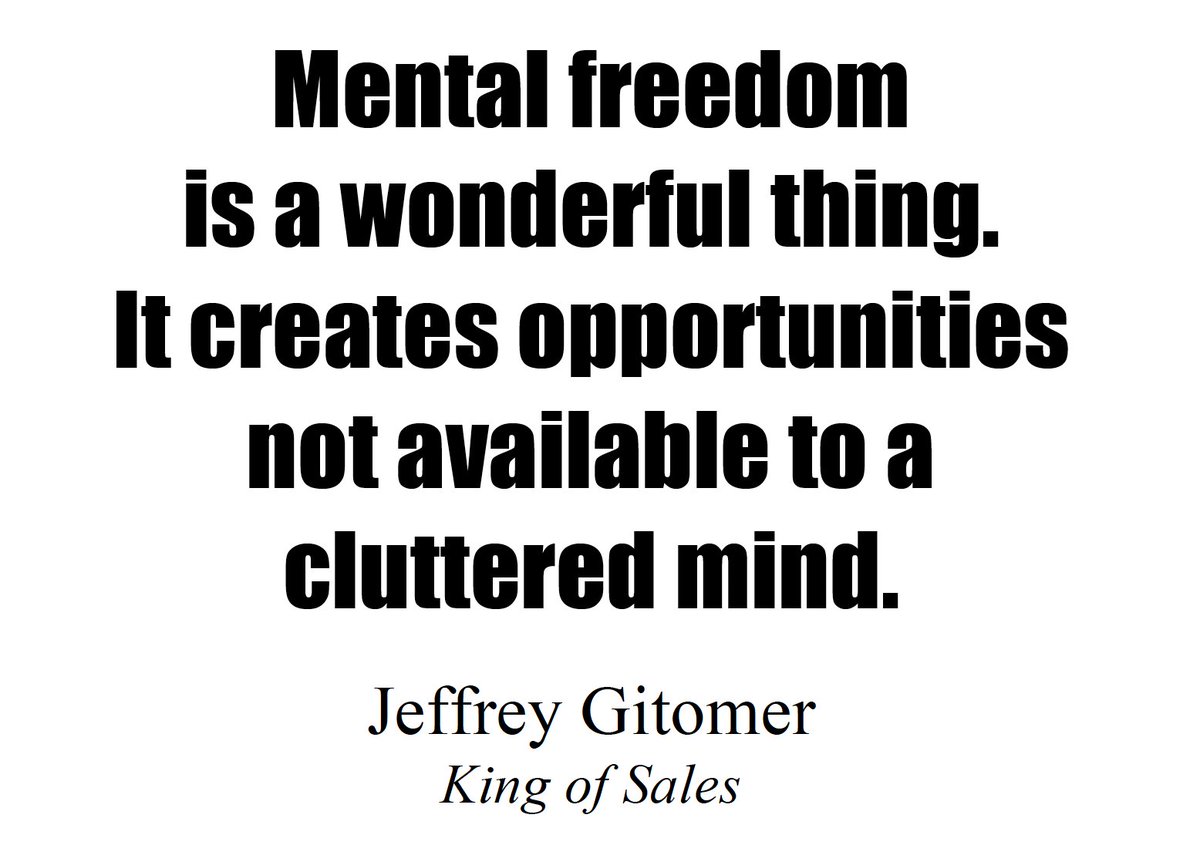 gitomer's tweet image. Got mental freedom? #gitomer