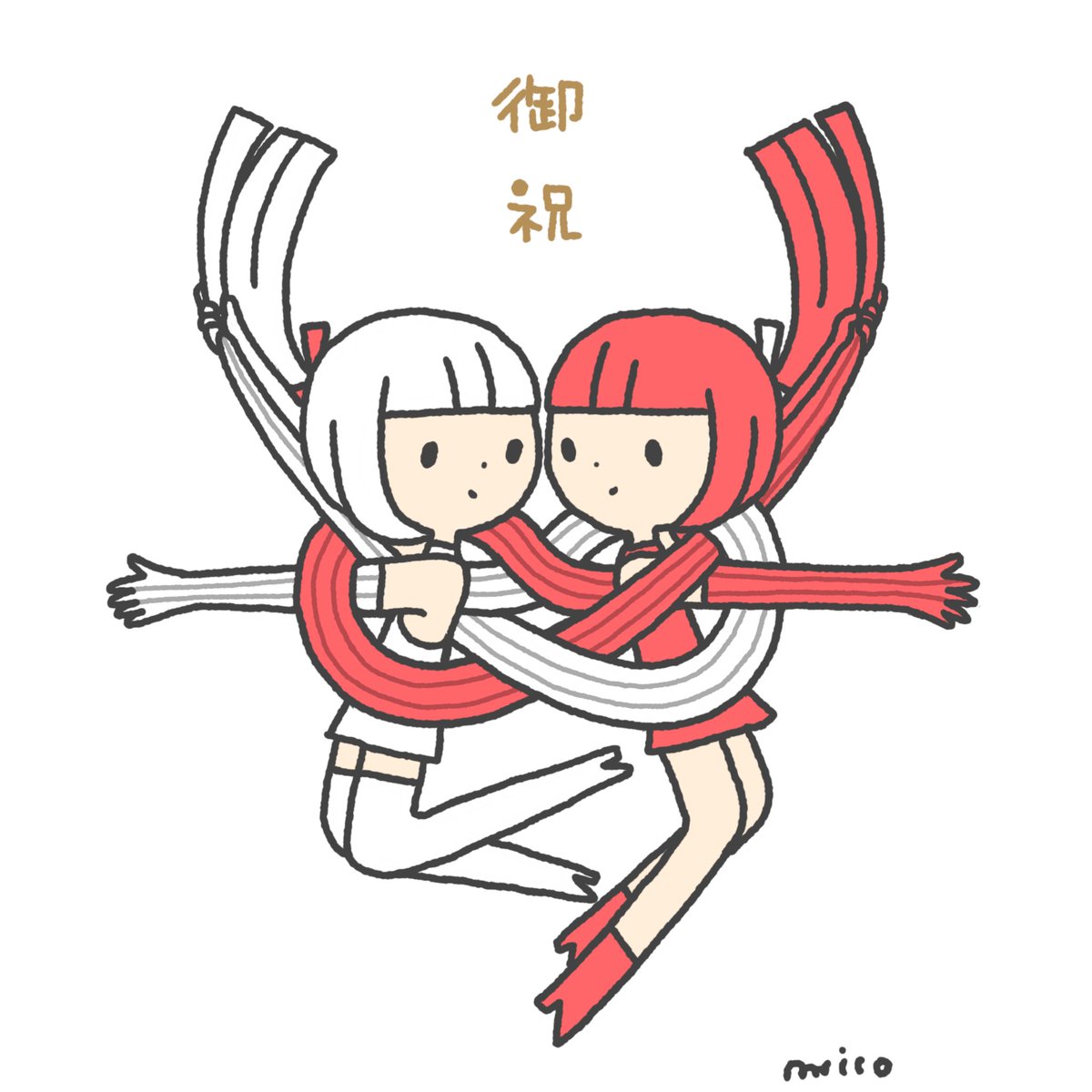 2girls multiple girls white background white hair blunt bangs bangs simple background  illustration images