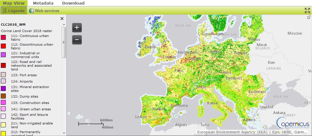 Le millésime 2018 de CORINE land cover est disponible ! #CLC #OCS #Europe 
<a href="/CopernicusLand/">Copernicus Land Monitoring Service</a> <a href="/CopernicusEU/">Copernicus EU</a> land.copernicus.eu/pan-european/c…