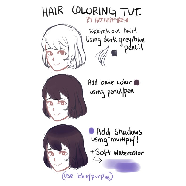 How to apply shiny hair How to apply hair 1 by kawashita  Make better  art  CLIP STUDIO TIPS