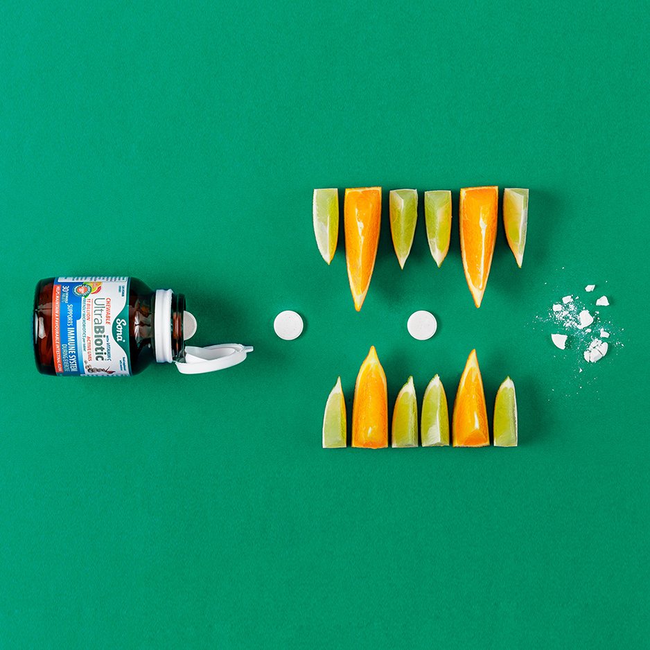 Sona UltraBiotic Active Lives are citrus flavoured, chewable probiotics that contain added Vitamin C to help protect your body during times of exercise. Build your immunity with Sona UltraBiotic Active Lives #SonaHealth #Probiotics #VitaminC