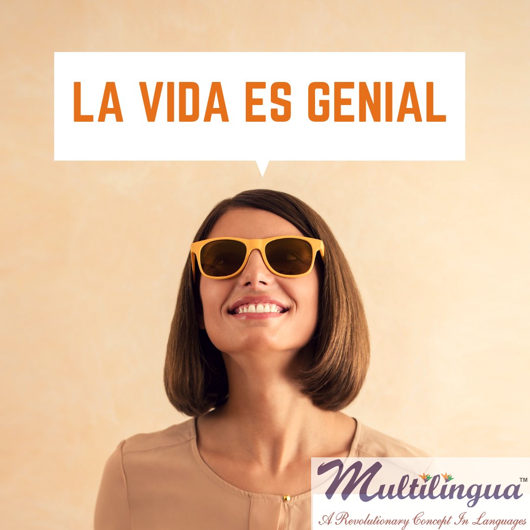 multilinguaa's tweet photo. LIFE IS GREAT = LA VIDA ES GENIAL
Spanish is the mother tongue of an estimated 400 million people, making it the world’s second most spoken language.

For trial classes booking visit: https://t.co/tosqQchKUW
@multilinguaa #Saket #Language_Classes  #Spanish #trilingual #polyglot https://t.co/Q5riwDm4dv