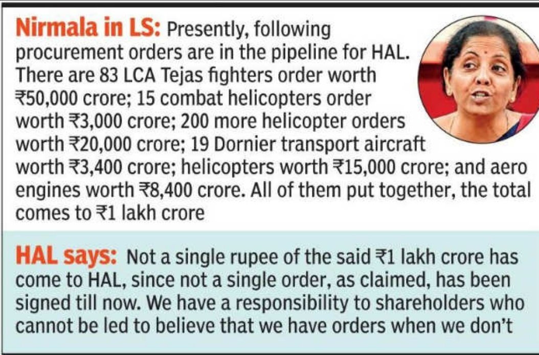 INCTamilNadu's tweet image. மோடி அரசு, இந்துஸ்தான் ஏரோனாடிக்ஸ் லிமிட்டெட் (HAL) நிறுவனத்திற்கு ₹1,00,000 கோடிக்கான ஒப்பந்தங்கள் பெற்று தந்ததாக பாதுகாப்பு துறை அமைச்சர் திருமதி @nsitharaman பாராளுமன்றத்தில் பொய் சொல்கிறார்: திரு @RahulGandhi 

#SaveHAL