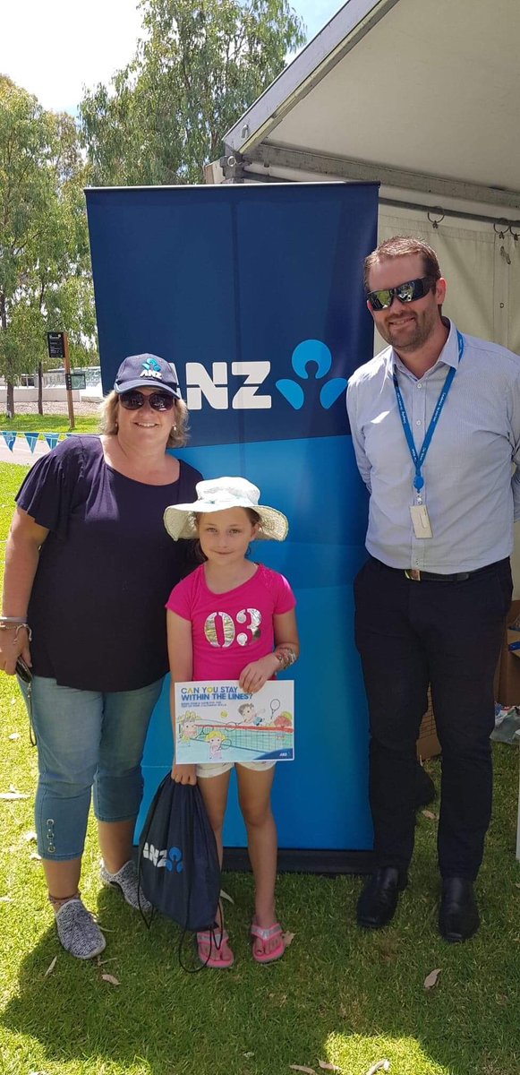 Great being out in the community at the World Tennis Challenge ANZ Hot Shots kids day. Suzy was a hit and Congratulations Chloe on winning the colouring competition <a href="/ChrisImeson/">Chris Imeson</a> <a href="/damienprettejo1/">Damien Prettejohn</a> <a href="/Howe2Frank/">Frank</a> <a href="/AndrewFerrier9/">Andrew Ferrier</a> <a href="/larissa_beeson/">Larissa Beeson</a> <a href="/paul_presland/">Paul Presland</a>  <a href="/TennisAustralia/">TennisAustralia</a>