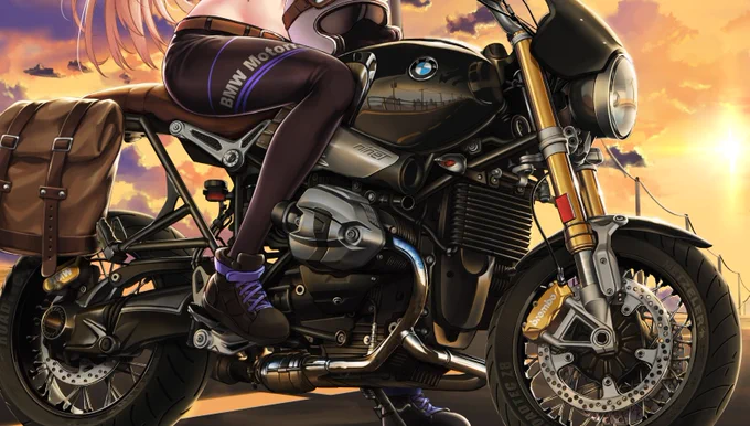 완성했습니다.스프링필드 &amp; BMW RnineT 1월 서코때 현수막으로 사용될 예정입니다 :)#소녀전선 #GirlsFrontline #少女前线 #ドールズフロントライン 