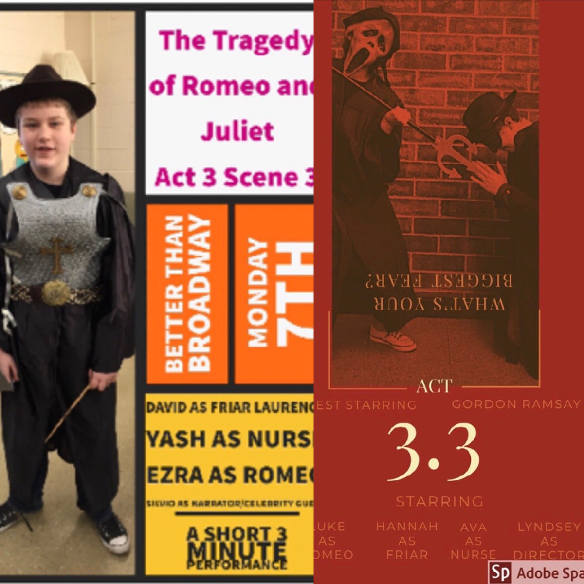 durstopia's tweet photo. More reasons to be in class tomorrow! #romeoandjuliet #dramaticreenactment #tlap @AdobeSpark #2ndaryela #engchat https://t.co/kfv9ELalpq
