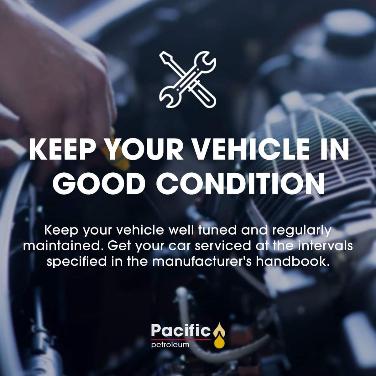 Pacific_Petrol's tweet photo. Keep your vehicle well tuned and maintain regularly. Use the petrol that is recommended for your vehicle by the manufacturer.

#PacificPetroleum #FuelTips #MaintainYourVehicle https://t.co/4H61gswGIr