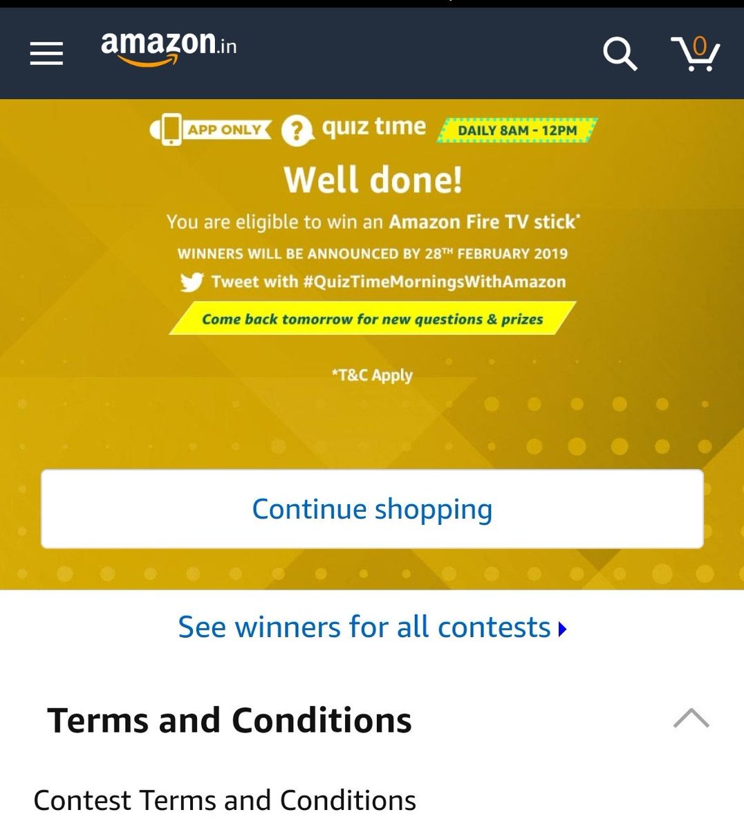 AkramSharif5's tweet photo. @amazonIN #QuizTimeMorningsWithAmazon
Akram #QuizTime Wish to WIN #AmazonFireTVStick from @amazonIN @PiratesOfAmazon @AmazonFireTVInd @amazonfiretv #AmazonIndia 
Akram https://t.co/WUZ19fwh5c