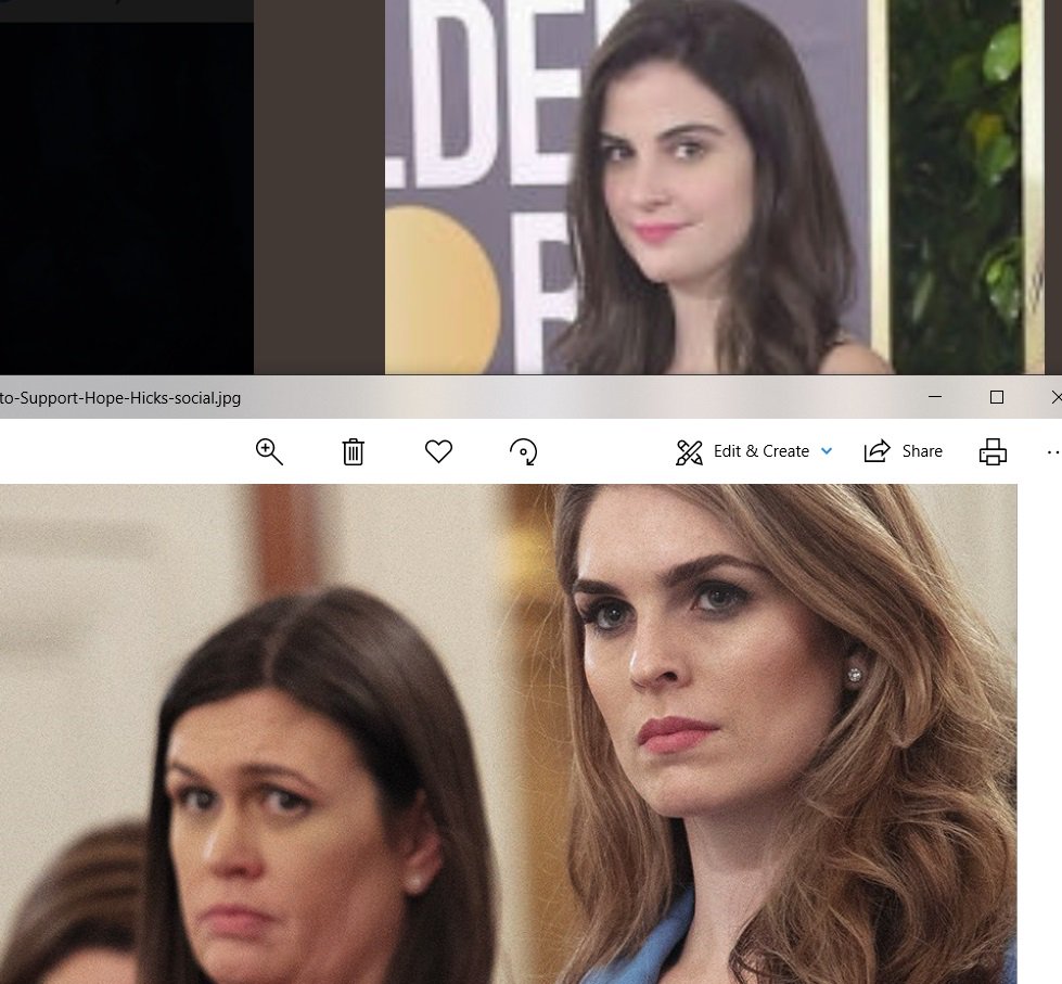 Duck009Daffy's tweet photo. @LisaMei62 looks close to Hope Hicks with no make-up #Qanon  She was a model. https://t.co/2BmYSMgXCx