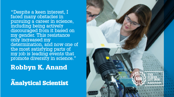 tAnaSci's tweet photo. We spoke to #PowerList2018 winner Robbyn Anand about her experiences and challenges getting into #AnalyticalSciences
https://t.co/viNeKMr04B
#AnalyticalChemistry #MassSpec https://t.co/IifpS172Di
