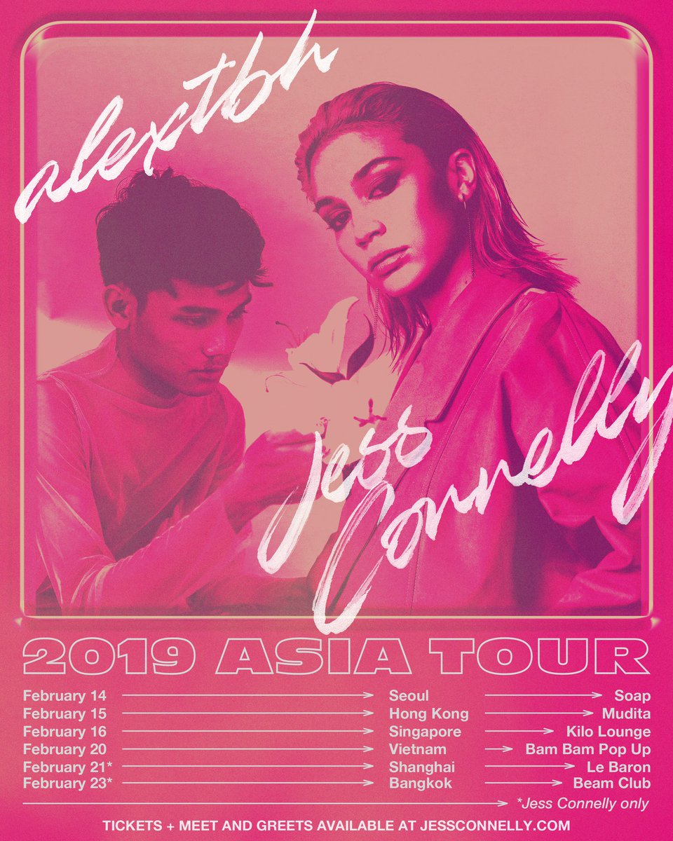 best way to start the year - 2019 Asia Tour with me &amp; <a href="/_alextbh/">alextbh</a> 💘💘💘
Tickets on sale tomorrow Tuesday 5pm at jessconnelly.com 💕💕💕