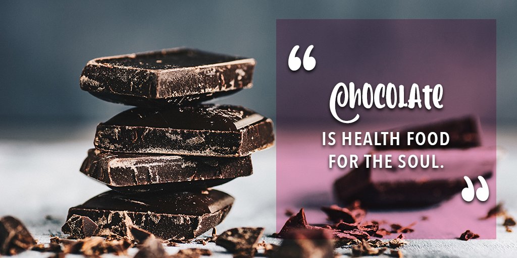 Start your day with a chocolate treat. This way, you’ll get your sugar fix, and you’ll have more time to burn it off.
Chocolate #HealthTip #MondayMotivation