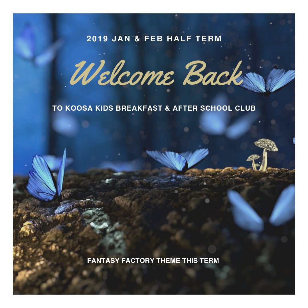 koosakids's tweet photo. KOOSA Kids welcomes back all the children to our Breakfast and After school Clubs for this terms FANTASY FACTORY. 

We're looking forward to Night Time Fairy Paintings, My Dream is to...and much more. 

#koosakids #breakfastclub  #afterschool #holidayclub #eyfs https://t.co/0kLwcuCkiB