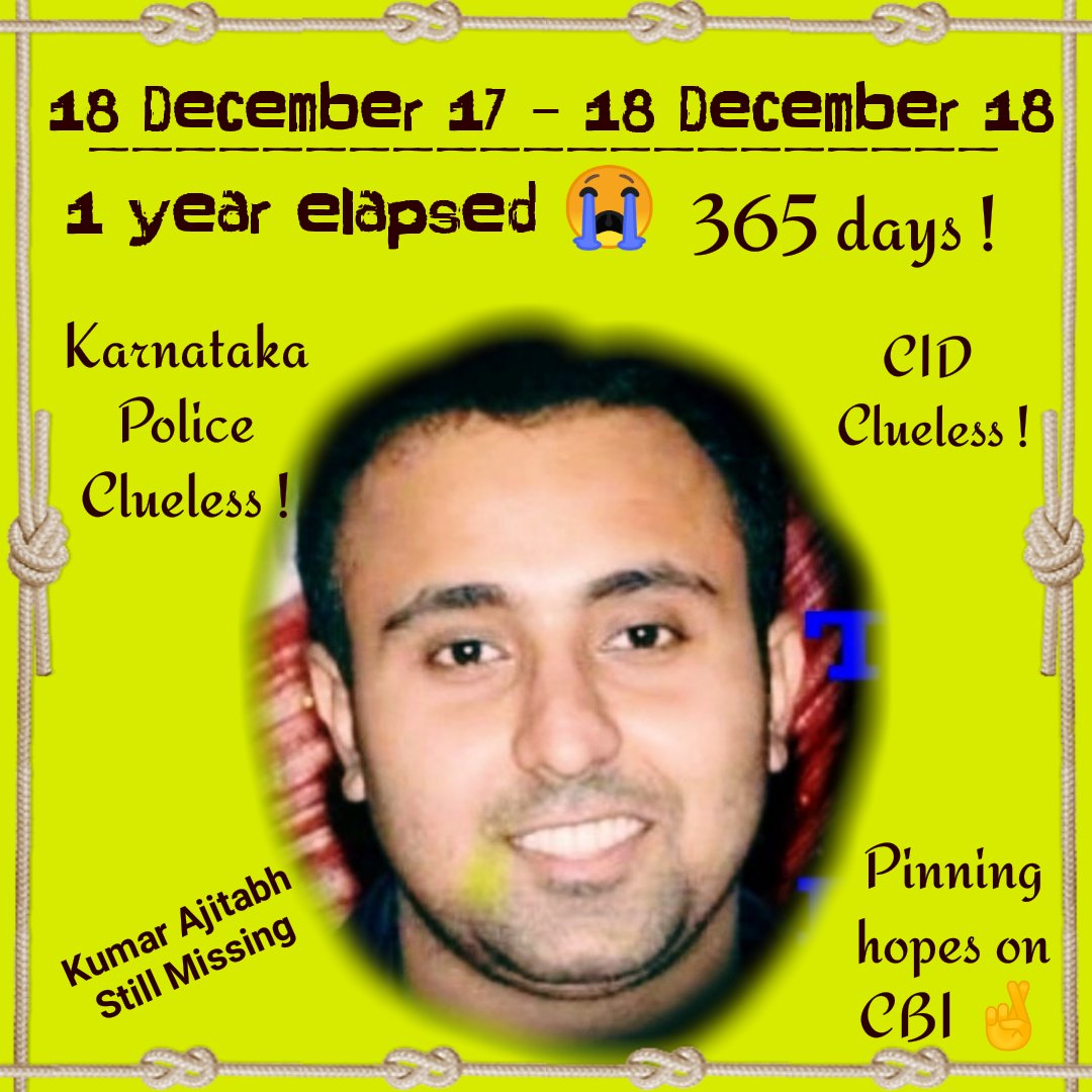 PragyaS18122017's tweet image. 1 YEAR , Day 20 

#CBI bring my brother back ! 

#FindAjitabh 
#SaveKumarAjitabh