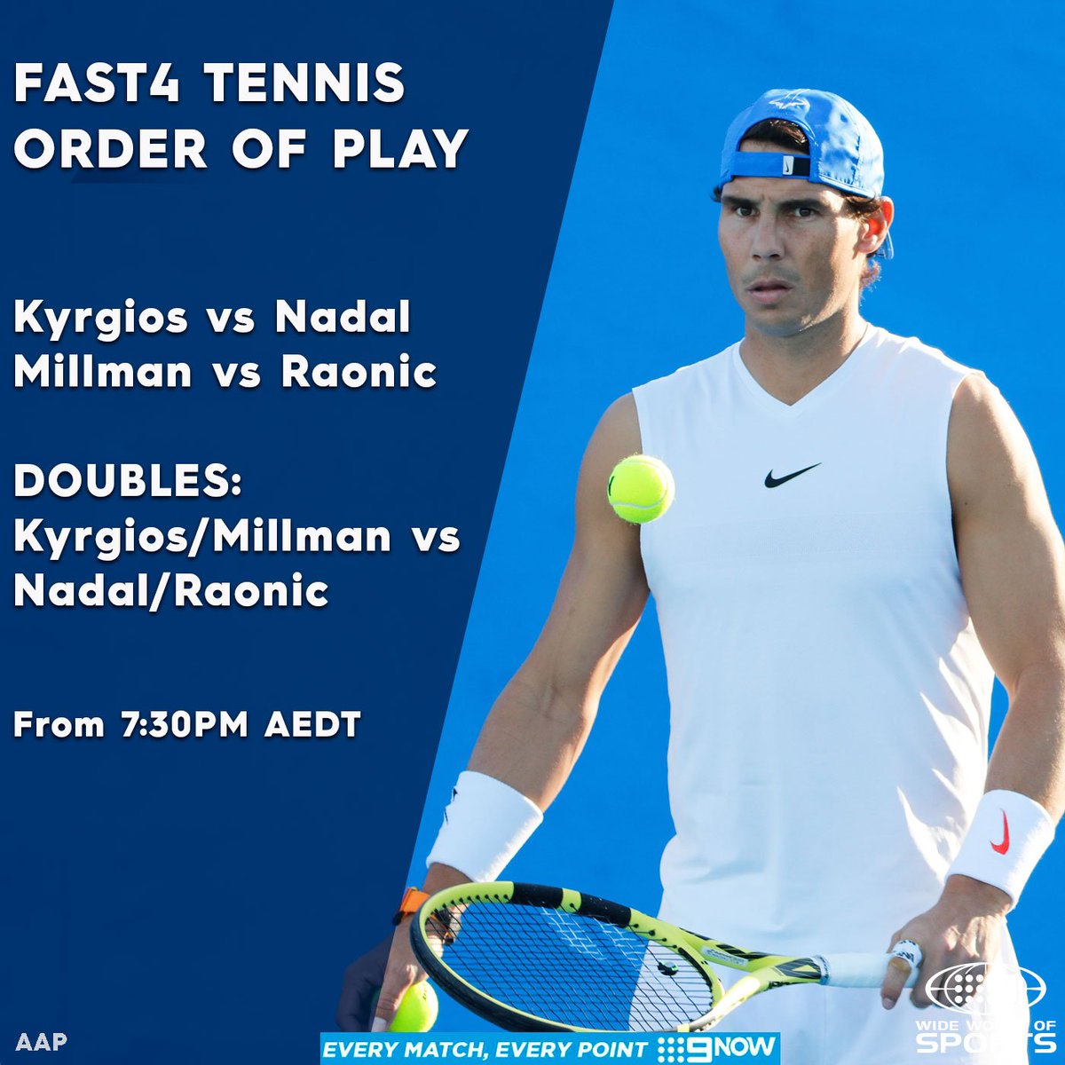 wwos's tweet image. Don't forget about #Fast4 tonight! Should be a cracking night of entertainment.

#SydneyTennis #9WWOS