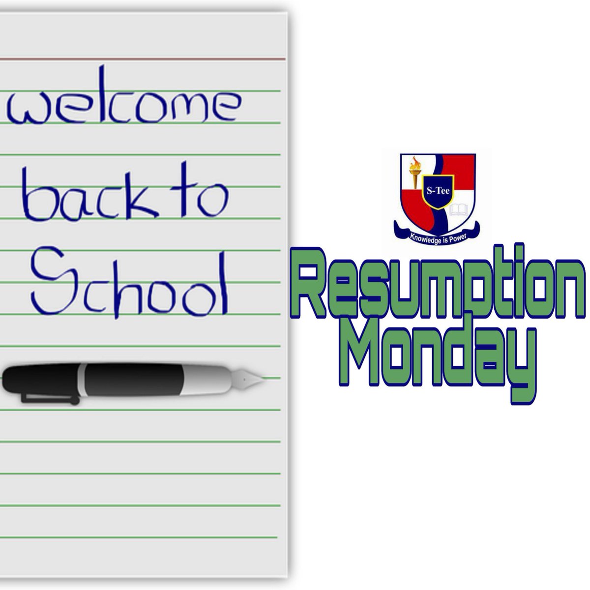 steeschool's tweet photo. Yipeee! It's resumption day!
#steeschools #steerocks #resumption #resumptionday #schools #lagosschools #schoolresumption #lagos #parents #students #welcome #welcometoschool #Monday #festac #Nigeria https://t.co/v7T9juuW7l