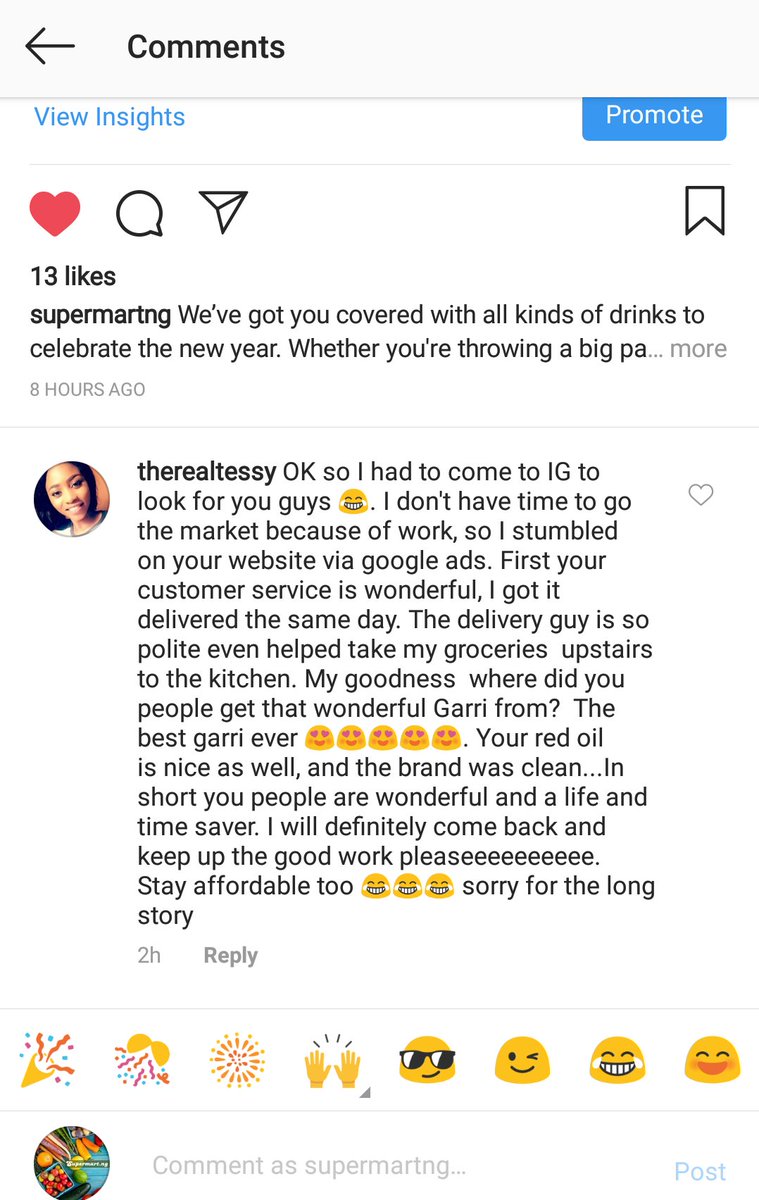 SupermartNG's tweet photo. Reviews like this put a smile on our face and push us to try harder everyday. https://t.co/5Yr2rFdKW1 #reviews #grocery #groceries #onlinegrocerystore #groceriesonline #supermartng #naija #nigeria #lagos #customers #smile https://t.co/dmJUZnBADT