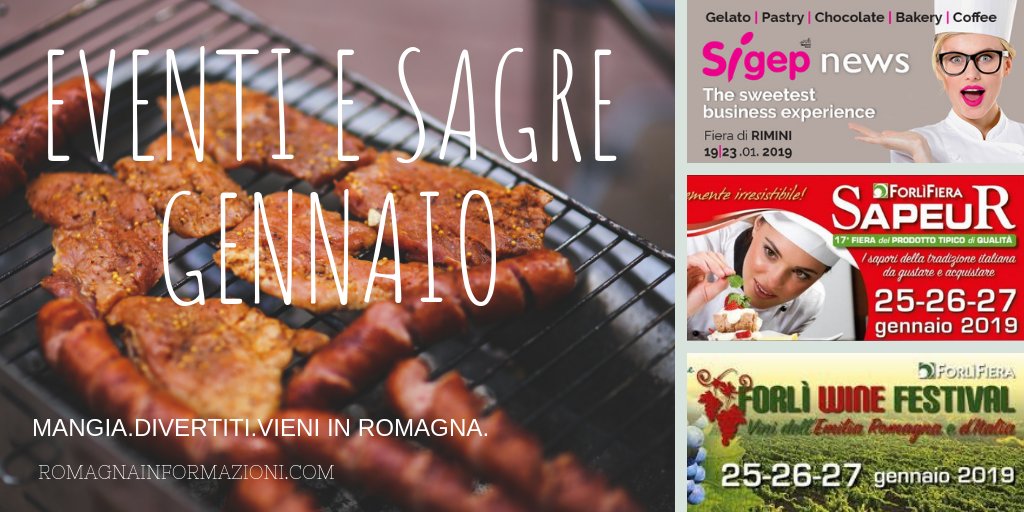 Le abbuffate natalizie sono ormai alle spalle ma a chi, come me, piace mangiare e bere tutto l'anno non può mancare una gita nelle #sagre della #Romagna bit.ly/2Fj3Lg6 o una giornata all'evento più dolce dell'anno il #Sigep bit.ly/2Vwv4cR