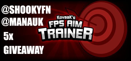 Shooky's tweet photo. 🏆GIVEAWAY🏆
Giving away 5x Kovaak´s FPS AIM TRAINER Keys on Steam! 🎮

How to enter: 🎟️
Follow me and @manauk here on twitter. 🐦
RT This post. ♻️

Will draw a winner this week. ⭐️ https://t.co/84rApBRXCt