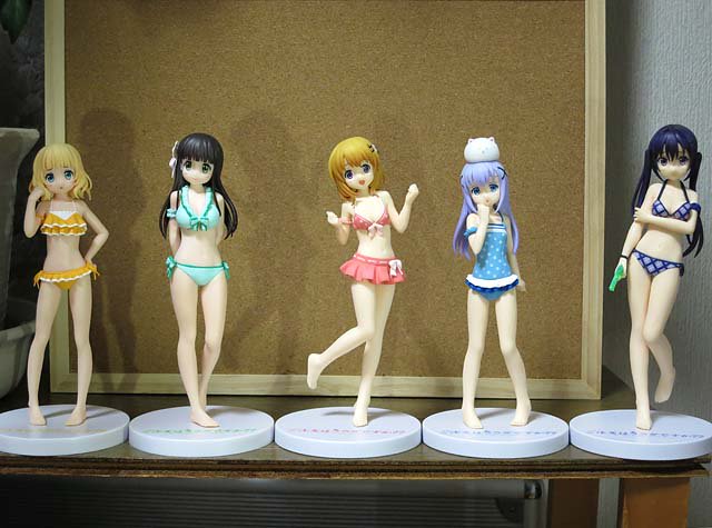 塚本哲也 בטוויטר これにて ごちうさのプライズ水着フィギュアはコンプリート Gochiusa 千夜 シャロ リゼ ココア チノ