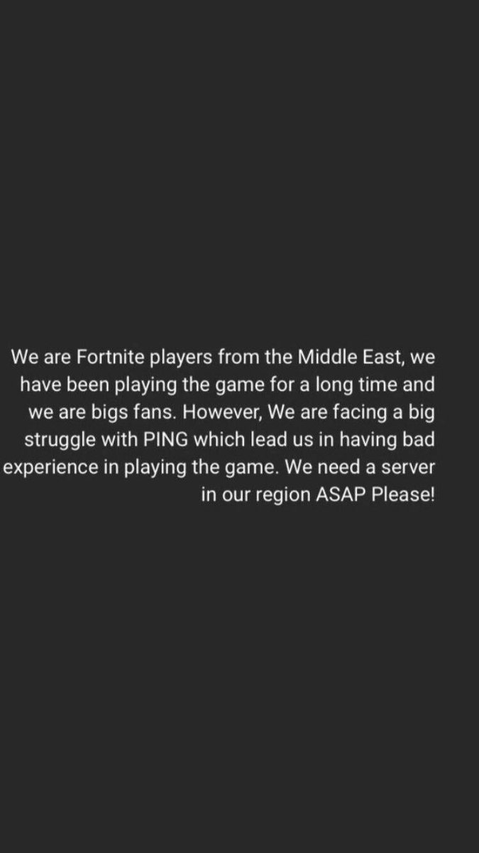 l7n_9912's tweet photo. #FortniteMiddleEastServers

هيييييييييييييه ! ههههاه؟ نبي سيرفر عربي !!

@FortniteGame سسري بس https://t.co/0kzQpH7RyS