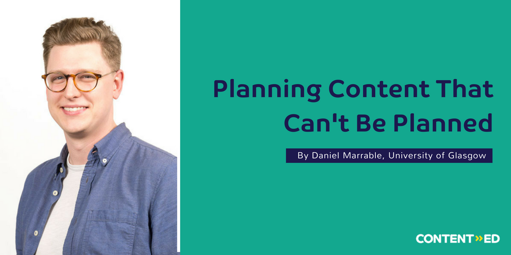 ContentEdLive's tweet photo. Reactive content can sometimes result in the most engagement with your audience.

Our #ContentEd18 speaker, @TerribleM86, discusses how to be ready for reactive content: https://t.co/t9ShMqnZ3z https://t.co/9eiEiBPKUr