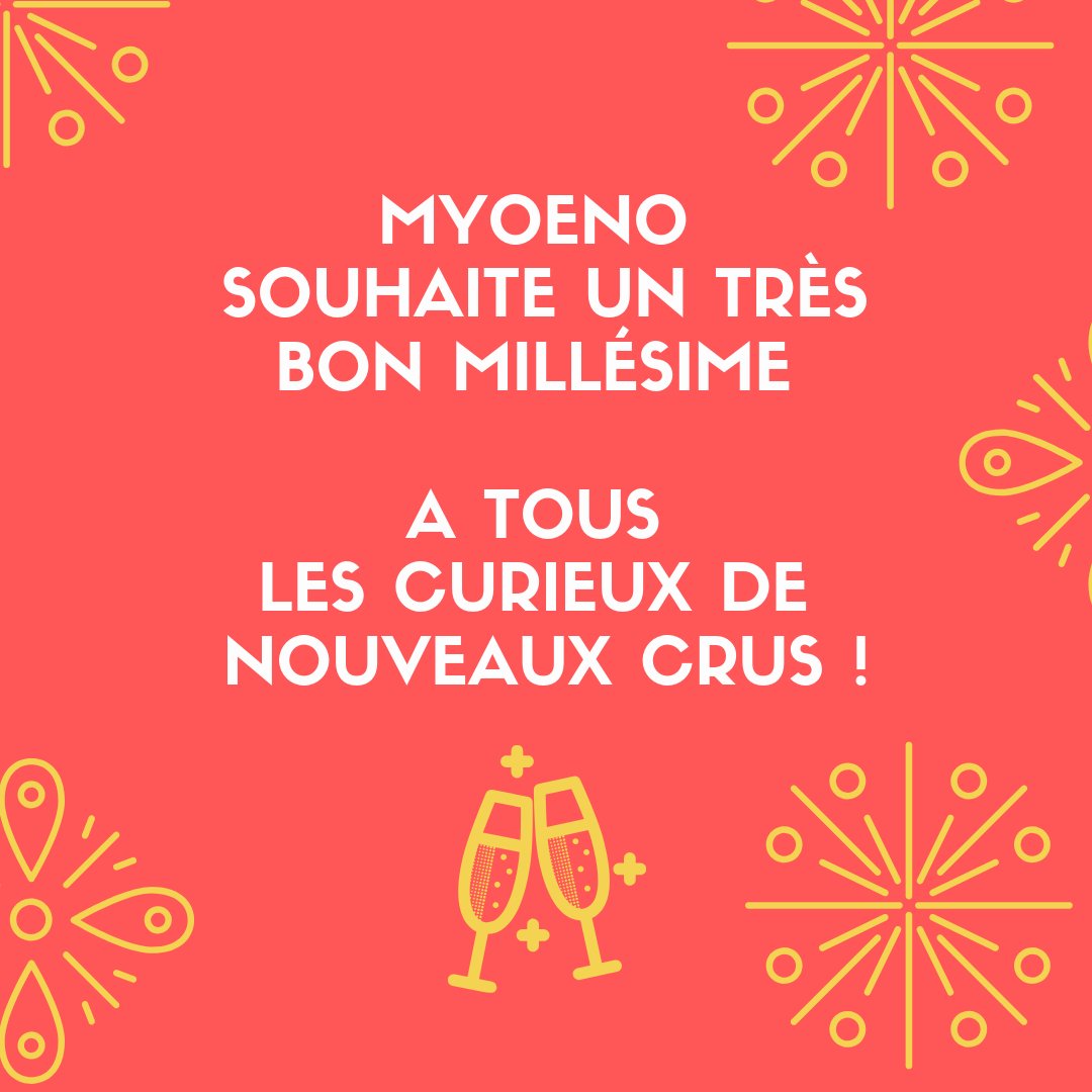Très bonne année à tous les curieux de nouvelles #bouteilles ! 
Que MyOeno guide vos pas vers vos nouvelles #découvertes ! 

#cheers #vin #HappyNewYear #Happy2019 #winelover #wine