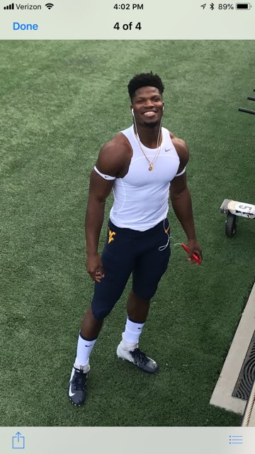 Janemof's tweet photo. I am wishing you a great 2019 at WVU son! @KpanTj https://t.co/bTxQFdQzaO