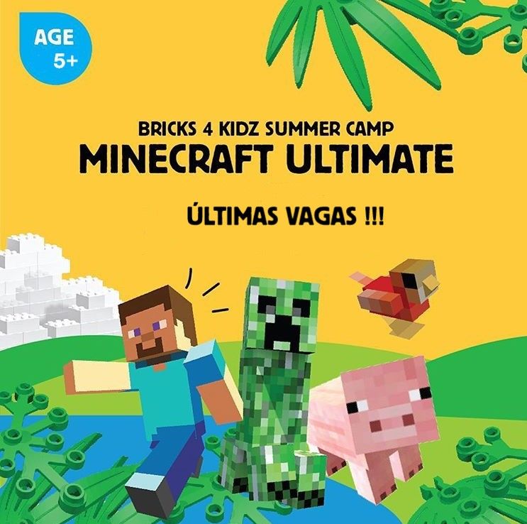 code4kidzbr's tweet image. * ÜLTIMAS VAGAS * para a Colônia de Férias Minecraft LEGO !
Inscrições pelo whatsapp: 97304.7304