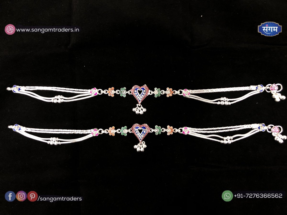 sangamtraders's tweet photo. Silver Payal | चाँदी की पायल
#sangampayal #JewelleryBeyondOrdinary #sangamtraders #sangam #anklet #payal #silver #jewellery #jewelry #chandi #silverfancypayal #anklechain #silveranklet #silverjewellery #silverpayal #bombayfancypayal #bombaypayal #kolusu #silverkolusu https://t.co/G1Ki0Dgn7R
