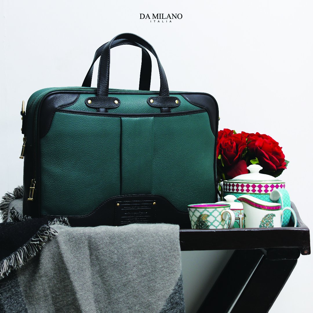 da milano leather laptop bag