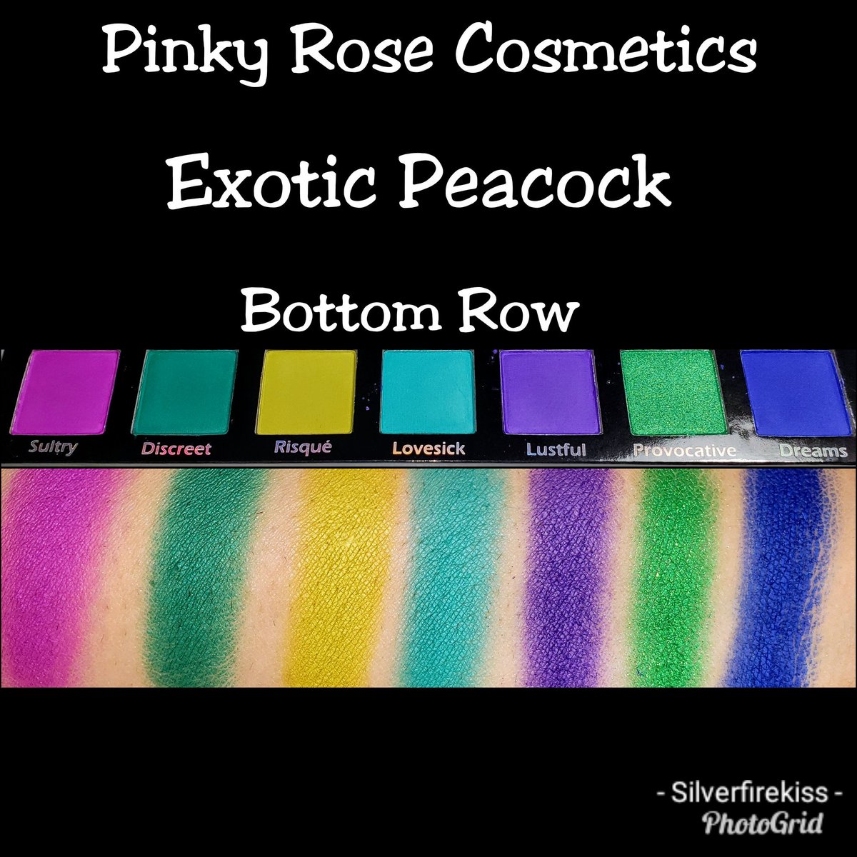 Exotic Peacock Palette Beautiful Bright EyeShadow Palette 
Inspired by Michelle Huerta Co-Founder of @pinkyrosemakeup 
EyeShadow Palette is mixture of Greens, Teals, Blues & Purples 
#pinkyrosecosmetics #trilogycollection #Expalette #beauty #makeup #mua #makeupjunkie #makeuplook