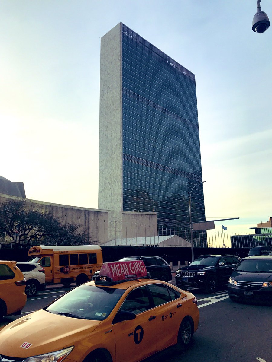 dmuleicester's tweet photo. Today we’re @UN headquarters in New York, with hundreds of DMU students and staff, for a #JoinTogether  event to share ideas on promoting peace, justice and strong institutions #DMUglobal #SDGs @ImpactUN https://t.co/iVdH6YP7A5