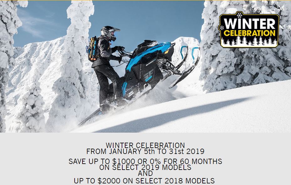 GDPowersports's tweet image. It's a winter wonderland and Ski-Doo has a "Winter Celebration" going on!
Save up to $2000 on select 2018 models &amp;amp; up to $1000 or 0% for 60 months on select 2019 models. See in-store for details.
#ThatSkidooFeeling #skidoo #yamaha #polaris #arcticat #snowmobile #winter #snow