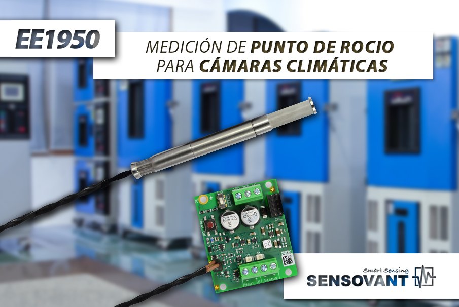 EE1950 · El módulo de medición del punto de rocío de SENSOVANT está dedicado a aplicaciones OEM con alta humedad continua y condiciones de condensación, como el clima y las cámaras climáticas.

Para más información:
goo.gl/9U47Vv